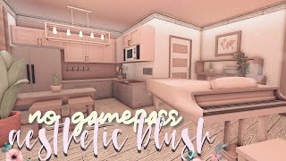 BLOXBURG No Gamepass Aesthetic Blush Home 19k ♡ [upl. by Lea]