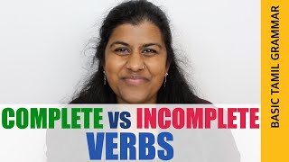 Basic Tamil Grammar  Incomplete Verbs [upl. by Jahdal]