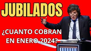 CUANTO COBRAN LOS JUBILADOS EN ENERO 2024 [upl. by Mailiw]