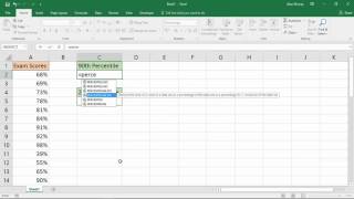 Excel PERCENTILEINC Function  Calculate the 90th Percentile [upl. by Bergwall]