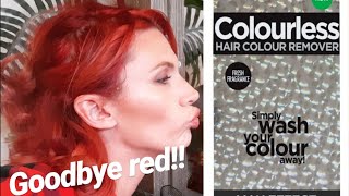 GOODBYE RED REVOLUTION COLOURLESS DYE REMOVER [upl. by Adnawuj]