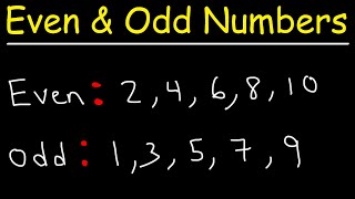 Even and Odd Numbers  Basic Introduction [upl. by Geralda]