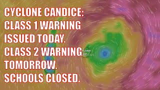 Candice Class 1 Cyclone Warning in Mauritius Class 2 Warning Tomorrow Schools Closed [upl. by Helena]