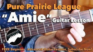 Pure Prairie League  Amie  Intro Solo Major Lead Guitar Lesson [upl. by Llorrad]