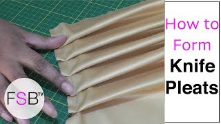 Forming Knife Pleats [upl. by Priebe]