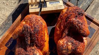 Delicious smoked chicken on the Masterbuilt gravity fed smoker [upl. by Navap]