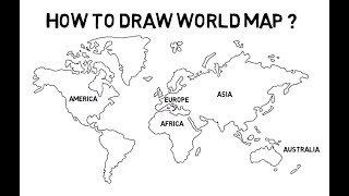 World Map Drawing in Three Minutes [upl. by Ramirol]