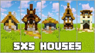 5 Minecraft 5x5 Houses Tutorial [upl. by Cohin581]