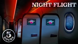 Night Flight Ambience  5 Hours Cosy Relaxing Airliner Background Noise for Study Sleep Relaxation [upl. by Tower457]