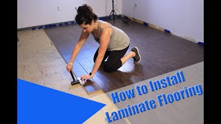 How to Install Laminate Flooring For Beginners [upl. by Valli]