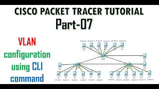 VLAN basic configuration with CLI  Cisco Packet Tracer Tutorial 7 [upl. by Adai184]