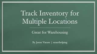 Inventory Tracking for Multiple Locations Excel Template [upl. by Adiela285]