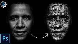 Adobe Photoshop  How to make a Text Typography Face Portrait in 2 mins  Text Typography Photo [upl. by Lunsford607]