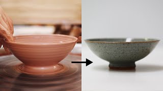 How to Make a Stoneware Pottery Bowl from Beginning to End — Narrated Version [upl. by Eyllib]