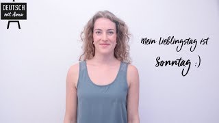 Die Wochentage Monate und Jahreszeiten auf Deutsch  Deutsch lernen mit Anna 4 [upl. by Havard]