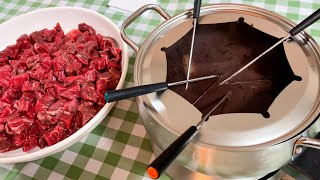 ✅ Meat fondue complete recipe [upl. by Steffin]