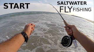 How to START Saltwater Fly Fishing  A INTRODUCTION  Tackle for Surf Pier amp Rock [upl. by Nah995]