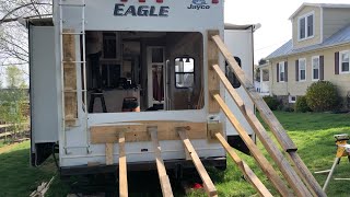 Repairing Water Damage  RELAMINATING  Jayco Eagle [upl. by Bonina]