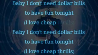 Sia Cheap thrills Official lyrics Clean and Clear version [upl. by Refotsirhc]