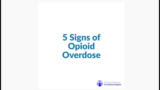 5 Signs of Opioid Overdose [upl. by Konstantine]