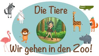 Die Tiere  Wir gehen in den Zoo  Deutsch lernen  German wild animals  Almanca Hayvanlar [upl. by Hayifas167]