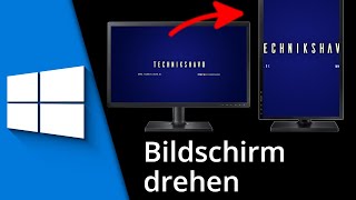 Windows 10 Bildschirm drehen ✅ Tutorial [upl. by Eilyac]