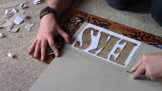 HOW TO MAKE A SIMPLE LETTER STENCIL [upl. by Dorkas]