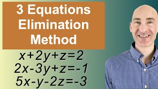 Solving Systems of 3 Equations Elimination [upl. by Shult]