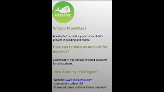 MobyMax Sign in Tutorial for Students [upl. by Airyk]