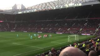 Dimitri Payet Free Kick Goal West Ham vs Manchester United and fans celebration [upl. by Lamprey]