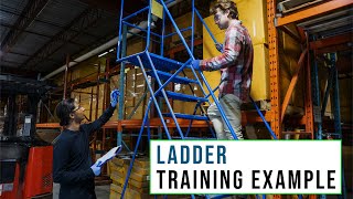 Ladder Training Example  Safety Hazards Oregon OSHA [upl. by Marissa]