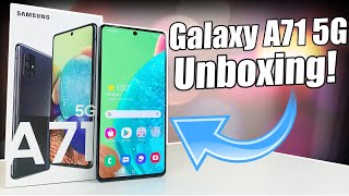 Samsung Galaxy A71 5G Unboxing amp First Impressions [upl. by Zebaj]