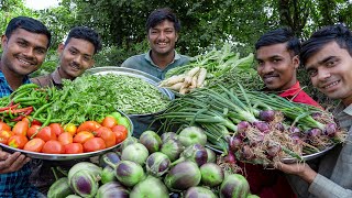 RINGAN NO ORO  BAINGAN BHARTA  BAJRA NA ROTLA  Village Rasoi [upl. by Aehcim500]