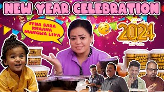 New Year Celebration 🥳🎉  Bharti Singh  Haarsh Limbachiyaa  Golla [upl. by Eelirak92]