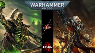 New Necrons Vs Adepta Sororitas Warhammer 40k 2000 Point Battle Report [upl. by Harland]