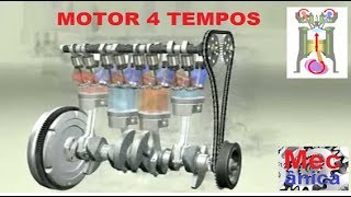 Como Funciona o Motor 4 tempos Animação [upl. by Rattray]