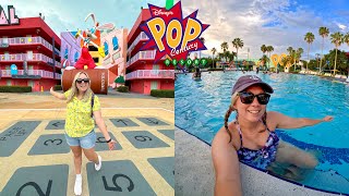 Disneys POP Century Resort  FULL TOUR Room Pool Food Court Rainstorm Merchandise amp More [upl. by Cynera]