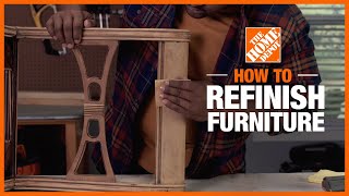 How to Refinish Furniture  Simple Wood Projects  The Home Depot [upl. by Niveek]