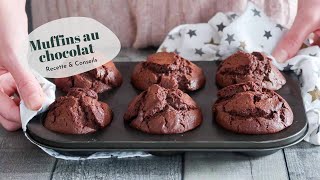 RECETTE  Muffins au chocolat moelleux et gourmands [upl. by Lacombe]