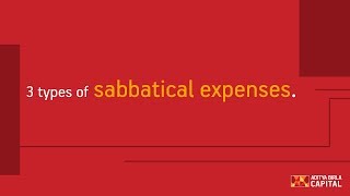 3 types of sabbatical expenses [upl. by Tenay71]