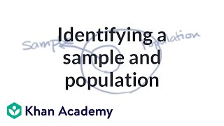 Identifying a sample and population  Study design  AP Statistics  Khan Academy [upl. by Gaby572]