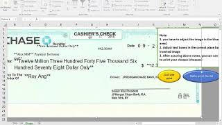 Print Cheque by Microsoft Excel [upl. by Hey]