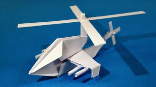 Origami Helicopter  How to make a Paper Helicopter Origami Hubschrauber [upl. by Alrrats230]