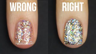 HOW TO APPLY GLITTER NAIL POLISH  KELLI MARISSA [upl. by Noevart]