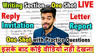 Complete Writing Section  One shot with Most Imp Questions  CBSE Class 12 2025 [upl. by Niddala]