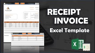 Receipt Invoice Excel Template  Printable Receipt Template [upl. by Trask639]