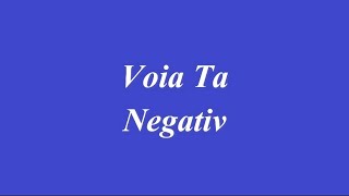 NEGATIV  VOIA TA [upl. by Mohun]