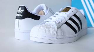 Adidas Superstar ORIGINALS BLACKWHITE OnFeet  Unboxing [upl. by Maurita]