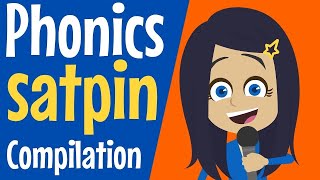 Learn S A T P I N phonics sounds with these catchy animated songs [upl. by Alby]