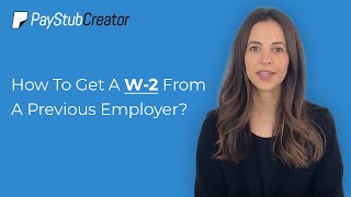 How To Get A W2 From A Previous Employer [upl. by Llevrac]